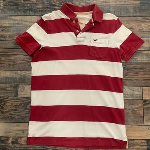 Men’s Hollister Red/White Polo